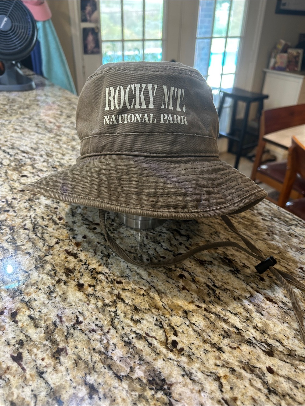Rocky Olive Green Bucket Hat with Chin Strap